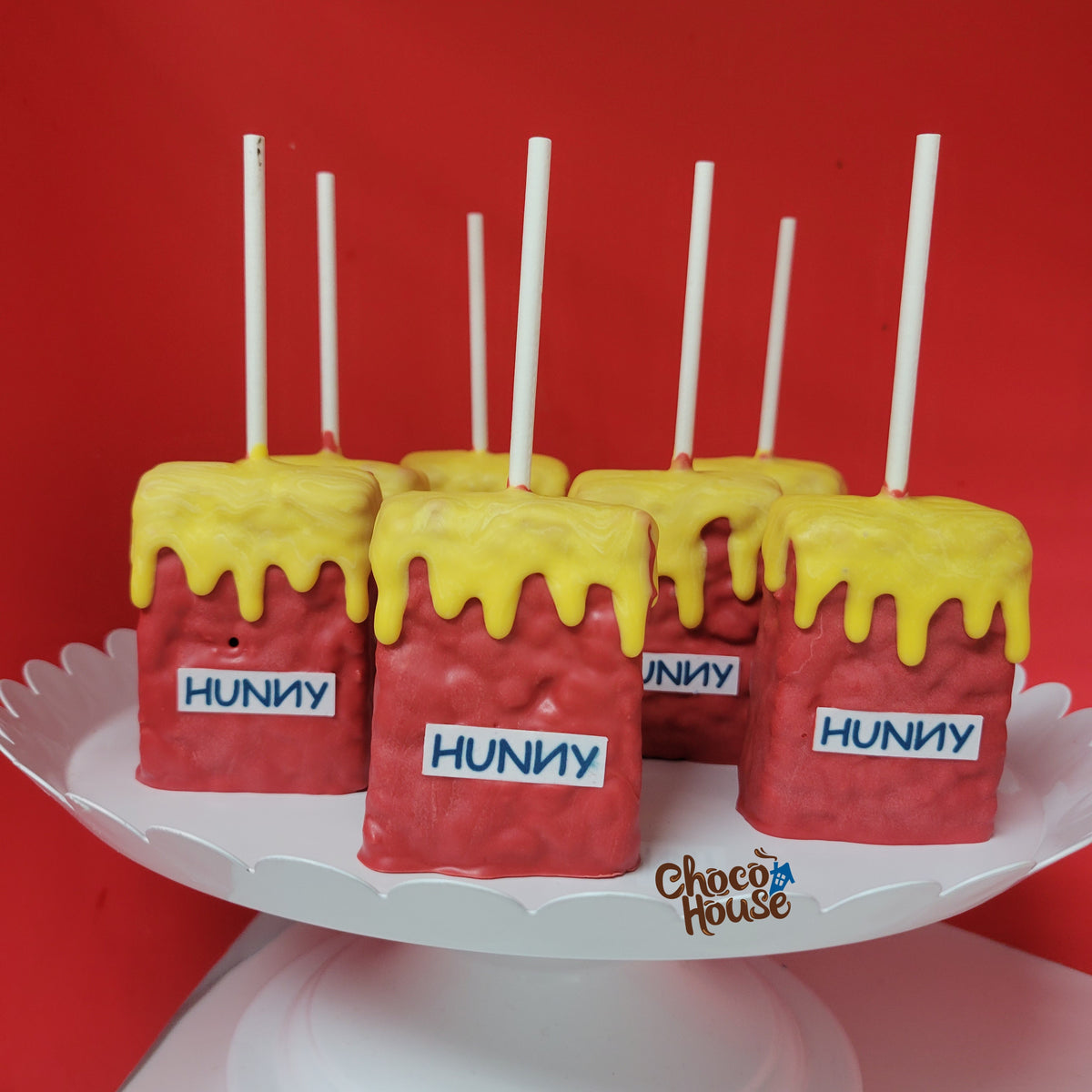 Hunny pot Rice krispie. Winnie pooh theme. 12 ct Choco House By Laura