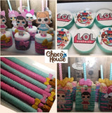 LOL Surprise inspired themed chocolate treats bundle. Party favors.  48 pieces