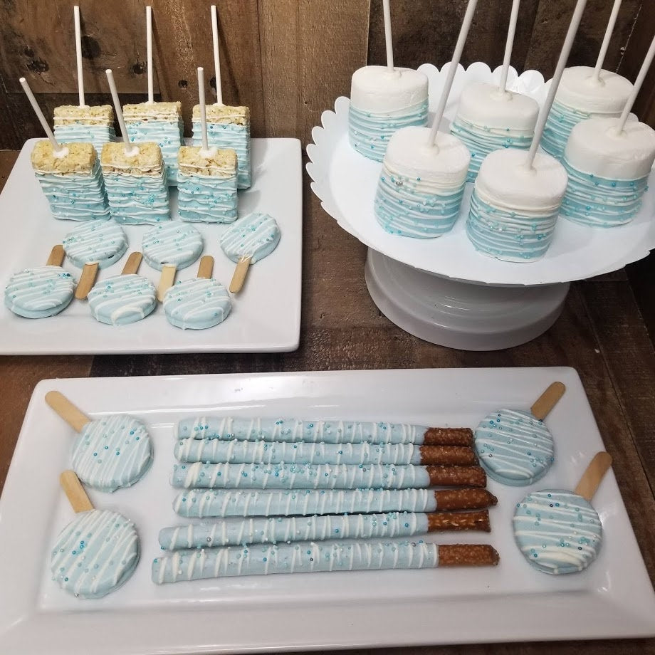 Baby shower snack table hot sale ideas