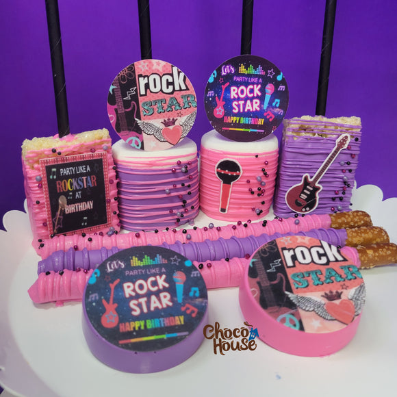 Girl Rock star party favor. Music and Rock decoration. Born to Rock 48 pieces