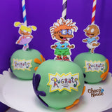 Rugrats inspired themed chocolate candy apple. 10 apples