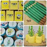 SpongeBob SquarePants Inspired theme treats.  48 Piece Treats Bundle