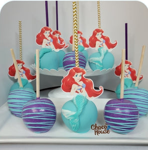 Little mermaid chocolate candy apples . 10 apples