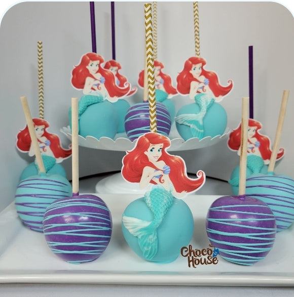 Little mermaid chocolate candy apples . 10 apples