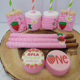 Berry first Birthday Party Strawberry themed party . First Birthday 48 pieces