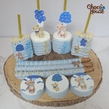 Teddy bear Baby Shower Teddy bear themed blue ballons Party treats bundle . Baby boy . Teddy ballons. 48 pieces