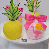 Hawaiian themed party treats bundle. Flamingo and Pineapple . 30 pieces