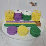 Mardi gras treats bundle. Chocolate treats Party package. 48 pieces