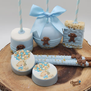 Teddy bear treats bundle. Blue balloons. Baby Shower. Baby boy. 30 pieces.