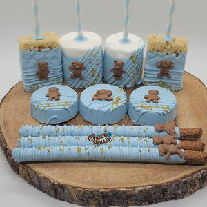 Teddy bear Baby Shower Teddy bear themed Party treats bundle . Baby boy. 48 pieces