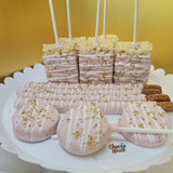 Rose gold chocolate covered treats bundle / dessert table/ Wedding/ Baby Shower 48 pc
