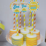 Baby Shower Here comes the Son. Party treats baby boy. 48 pieces