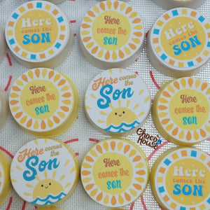 Baby Shower Here comes the Son. Party treats baby boy. 48 pieces