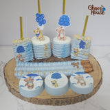 Teddy bear Baby Shower Teddy bear themed blue ballons Party treats bundle . Baby boy . Teddy ballons. 48 pieces