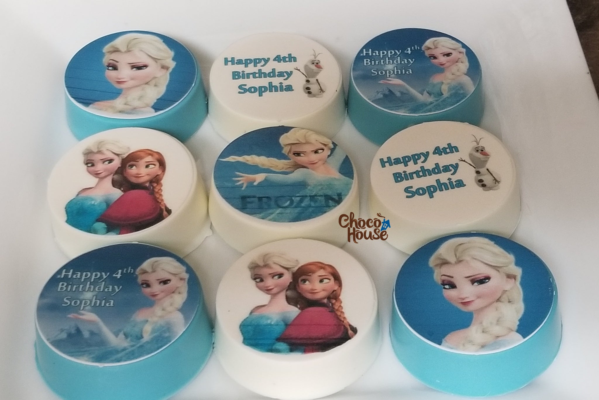 Frozen themed treats party favors. 48 pieces – Choco House By Laura