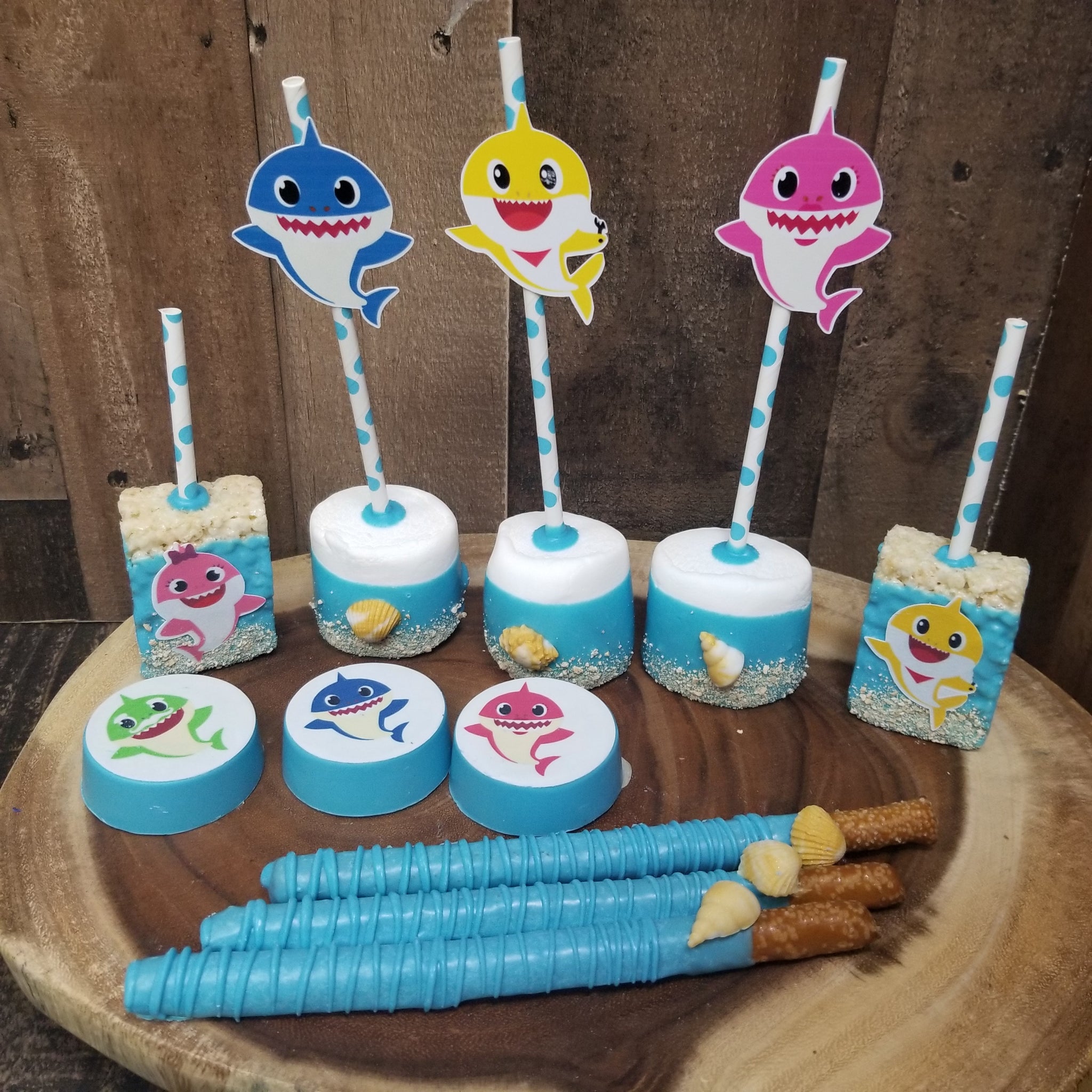 Baby Shark Treats Bundle. Birthday party treats. 48 pieces