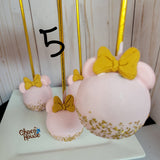 Minnie mouse Chocolate Candy Apples. 9 pcs.