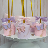 Butterfly themed treats bundle. lilac, pink and gold 48 pc.
