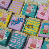 Peppa pig inspired theme party favors . Chocolate treats. 48 pc.