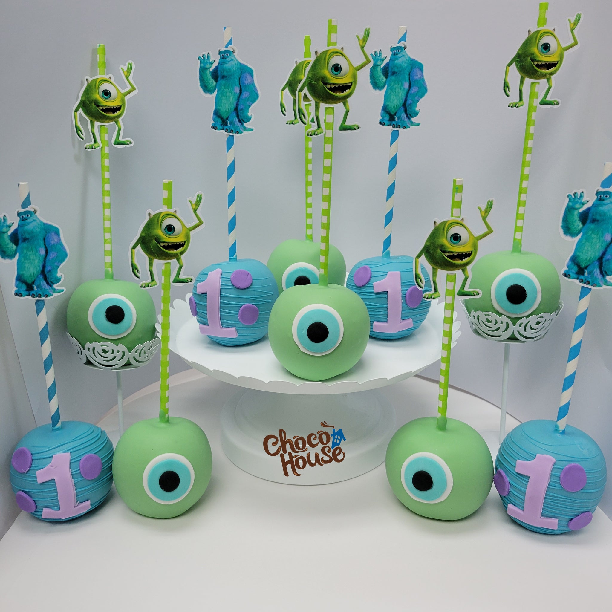 Monster inc inspired themed. Candy apple 10 pieces – Choco House By Laura