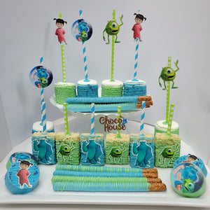 Monster Inc inspired theme party favors . Chocolate treats. 48 pc.