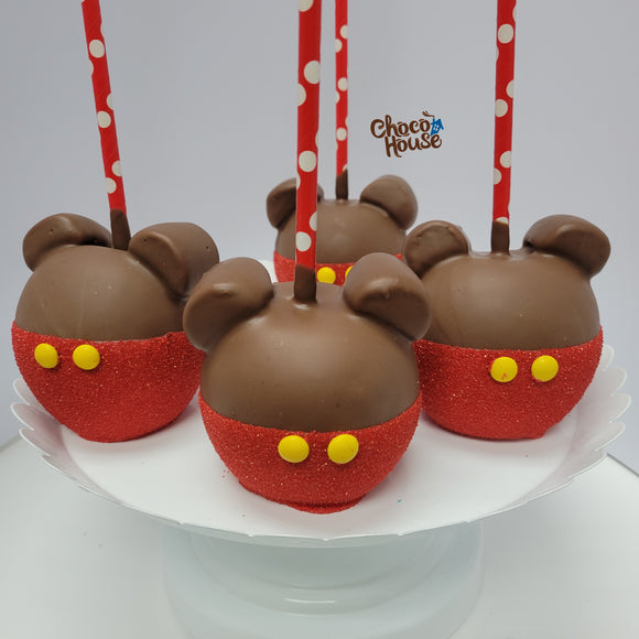 Mickey mouse Chocolate Candy Apples. 9 pc