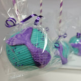 Mermaid chocolate candy apples, candy table. 10 apples.