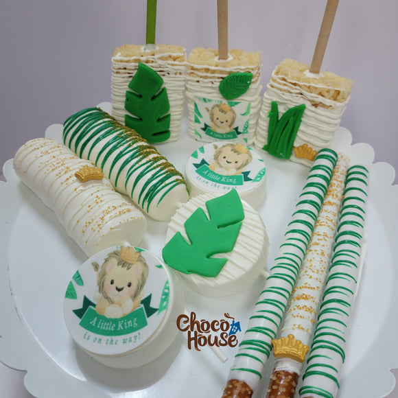 Little King its on the way ! Lion baby shower treats. 48 pieces