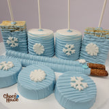 Winter Wonderland themed treats bundle Snow flakes decoration  . 48 pc.