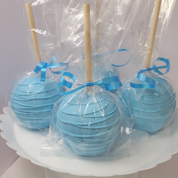 Aqua Blue Chocolate candy apples, candy table. Quince/ Birthday/ Showers. 10 apples