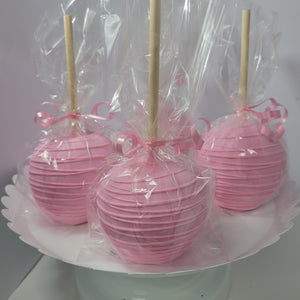 Pink Chocolate candy apples, candy table. Quince/ Birthday/ Showers. 10 apples