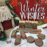 Christmas chocolate covered treats with sprinkles Bundle treats. 48 pcs.