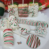 Christmas chocolate covered treats with sprinkles Bundle treats. 48 pcs.