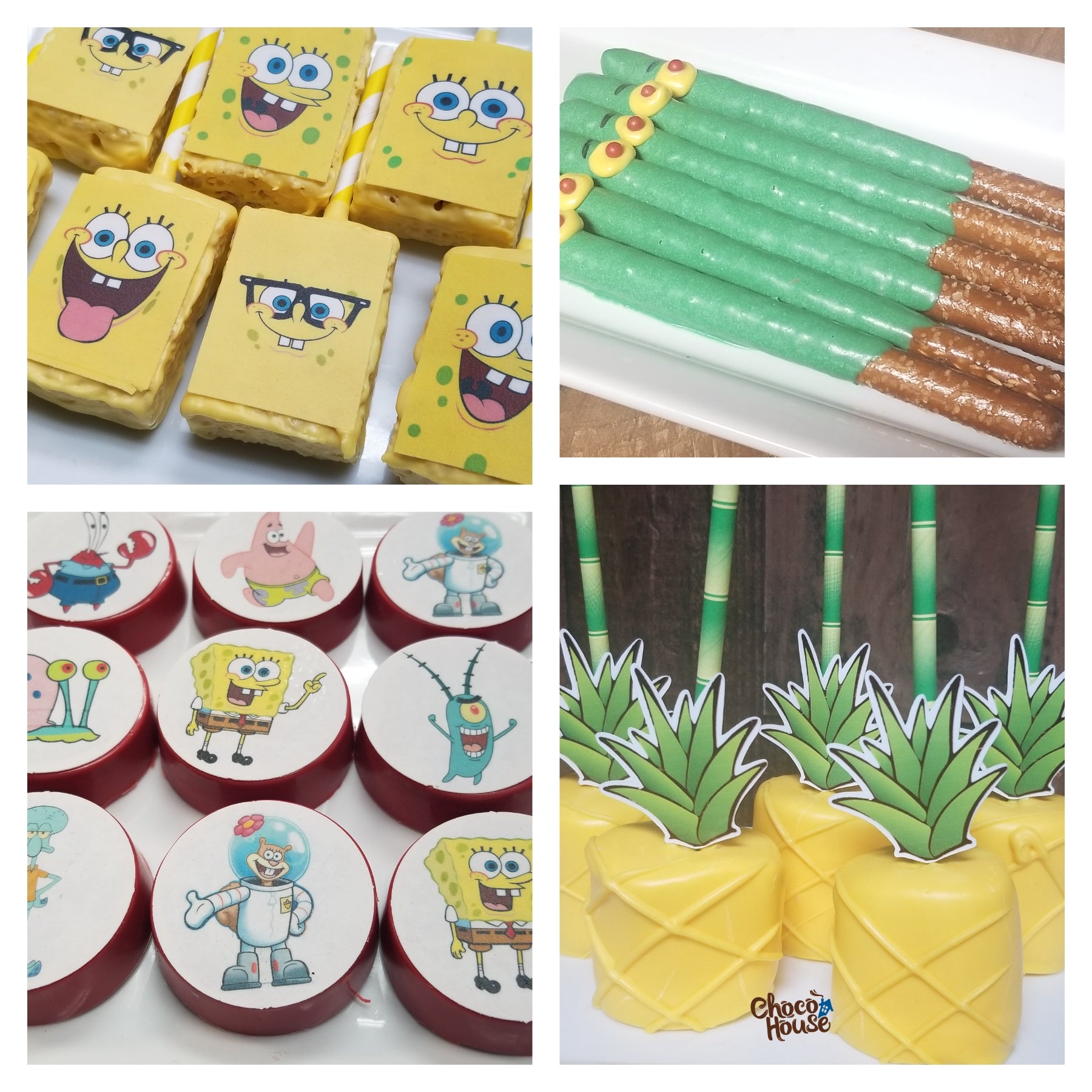 SpongeBob SquarePants Inspired theme treats. 48 Piece Treats Bundle – Choco  House By Laura