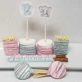 48ct Baby Elephant gender reveal treats bundle candy table. Boy or Girl