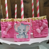 Pink Baby Shower elephant themed / treats bundle /48 pieces