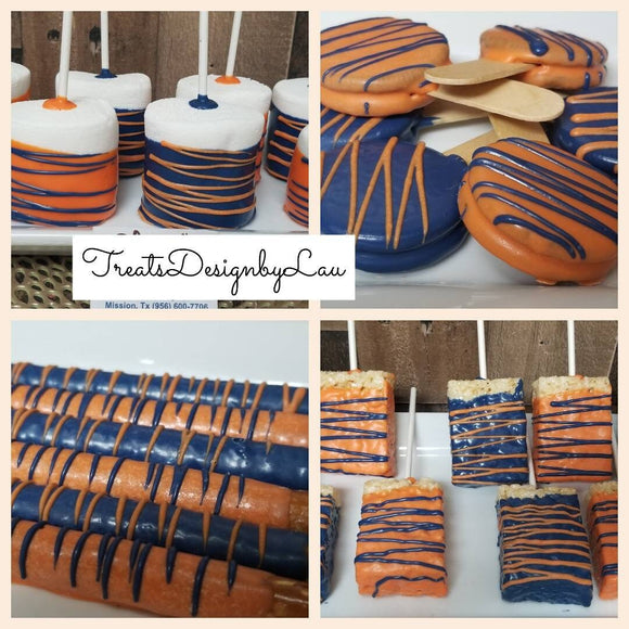 Party treats Blue / Orange colors to match your theme. 48 pieces