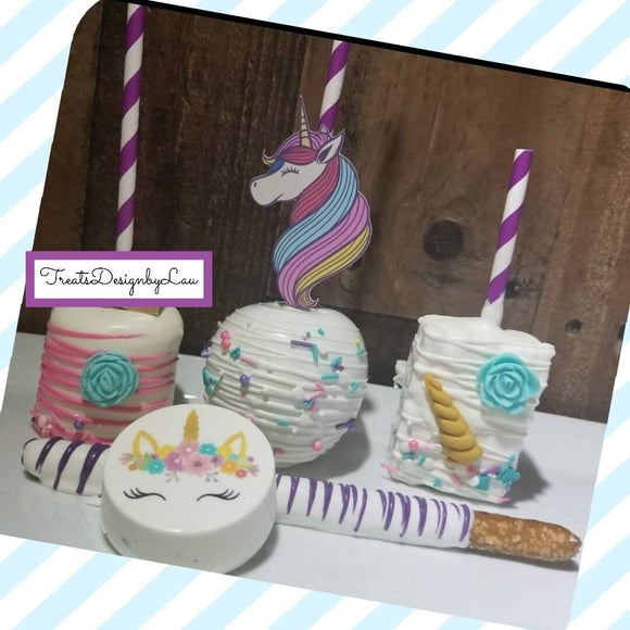 30 pc Unicorn themed inspired treats bundle for candy table.