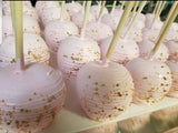 Apple. Pink /gold Chocolate candy apples, candy table. Quince/ Birthday/ Showers. 10 apples