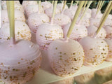 Apple. Pink /gold Chocolate candy apples, candy table. Quince/ Birthday/ Showers. 10 apples