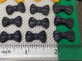 Black Bows for cupcake or treats toppers, Wedding/ Groom tie .