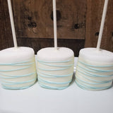 48p Baby shower baby boy treats bundle candy table. white// blue