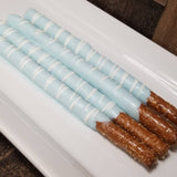 48p Baby shower boy treats bundle candy table. Light blue // white drizzle