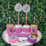 48 pc Butterfly inspired themed treats bundle for candy table. 48 pc. Pink / purple