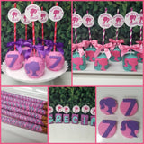 Barbie Doll silhouette inspired themed treats bundle for candy table. Pink color
