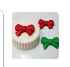 Christmas Fondant Bows 1.25"  for cupcake or treats toppers