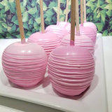 Chocolate candy apples/ two pink shades colors/ Baby Shower/Birthday/ pink color. 10 apples