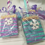 Frozen themed Snowflakes Winter treats. 48 pcs