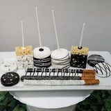 48p Black /White & Silver treats bundle candy table. Wedding,  Aniversary,  Birthday