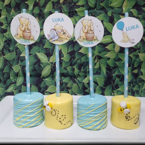 Winnie the pooh and bubnle bee baby shower marshmallow. 12 pieces.